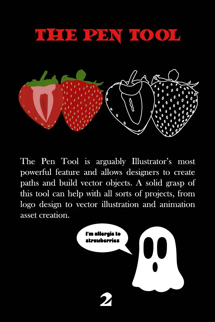 Illustrator guide page 2, the pen tool.